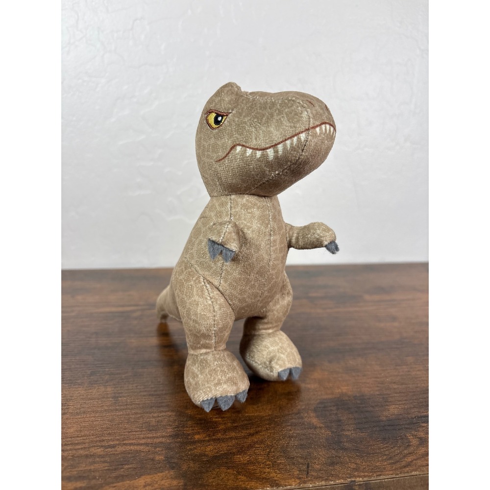 Jurassic World Tyrannosaurus Rex T-Rex Tan Brown Textured Plush Dinosaur Toy